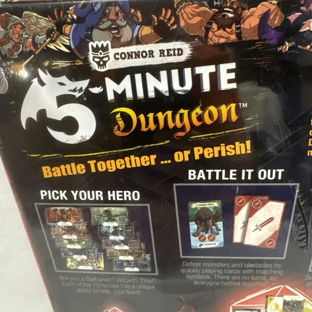 5 Minute Dungeon Fun Card Game Spin Master Games Cooperative 2-5 Players Sealed